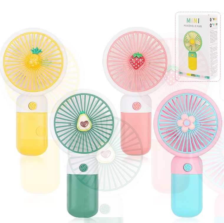 Cartoon Flower Hand-held Rechargeable Mini Fan
